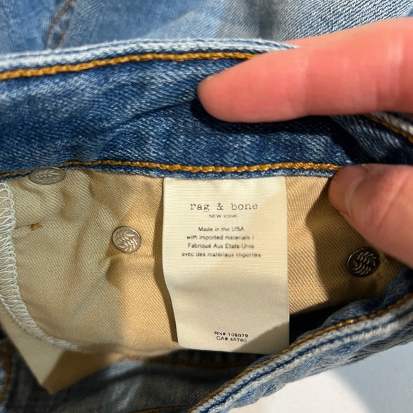 Rag & Bone Dre Low Rise Denim Shorts Bishop Women’s Sz 28 Cut-Offs Inseam 3.5” - Picture 7 of 8